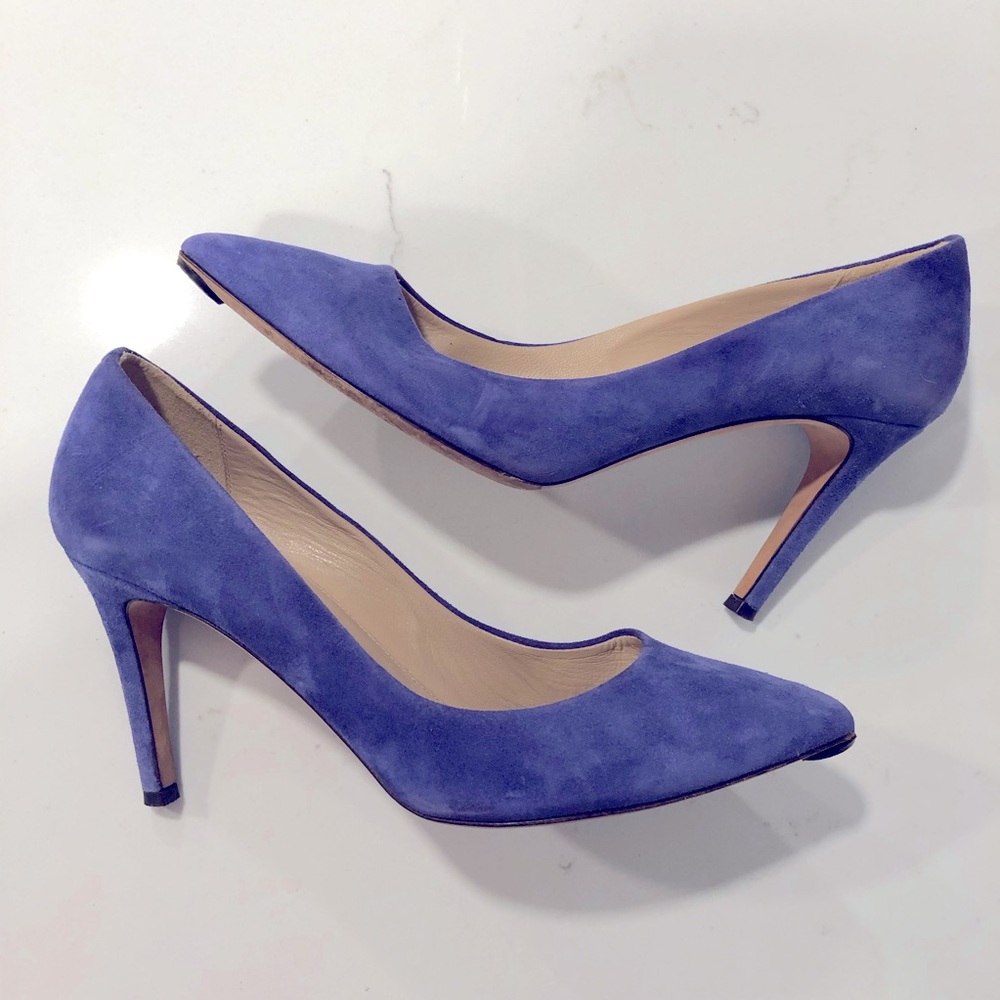 J. CREW | BLUE SUEDE HEELS